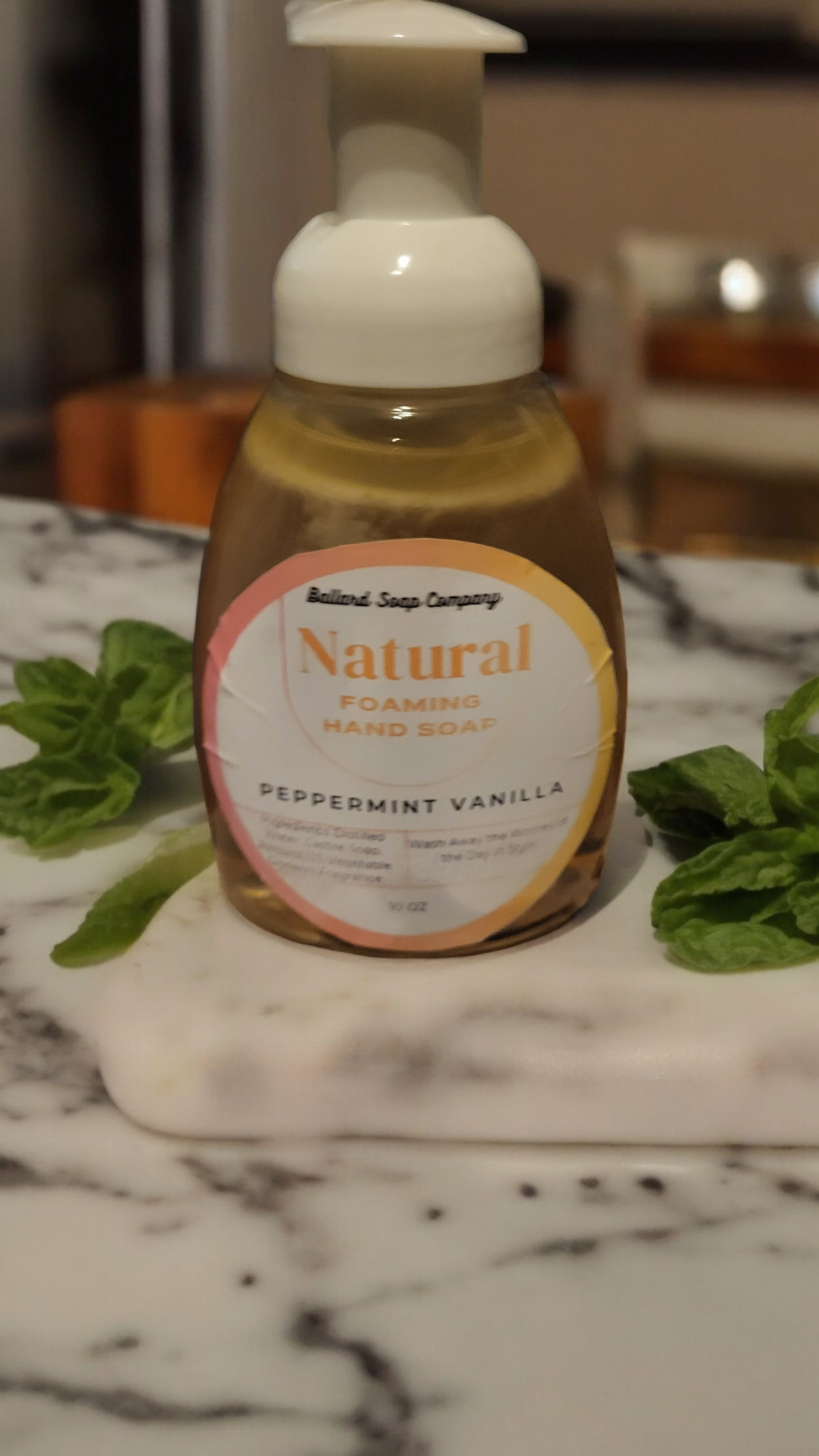 Peppermint Vanilla Natural Foaming Hand Soap