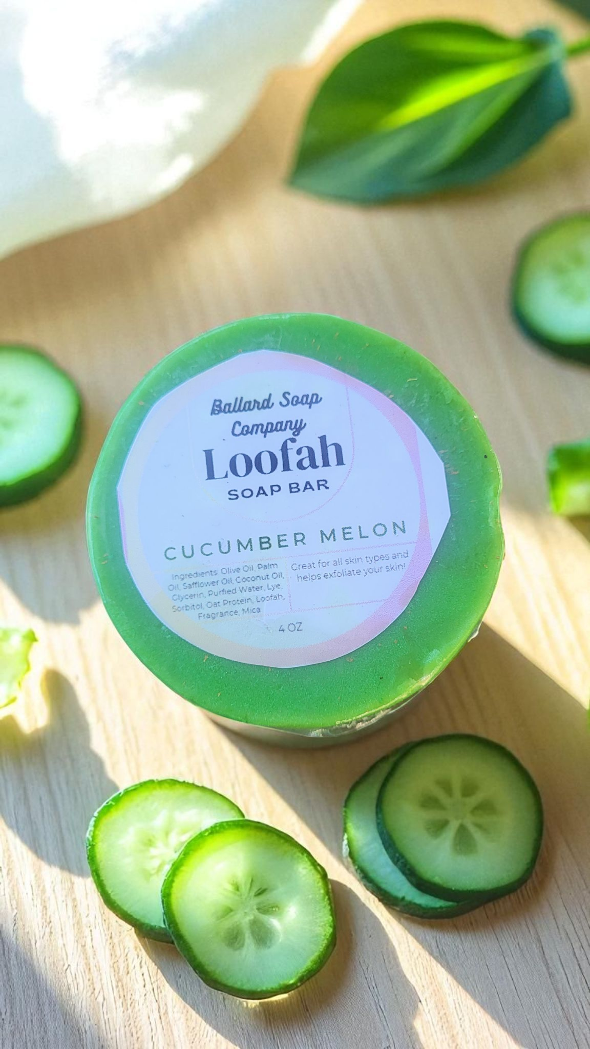 Cucumber Melon Loofah Soap