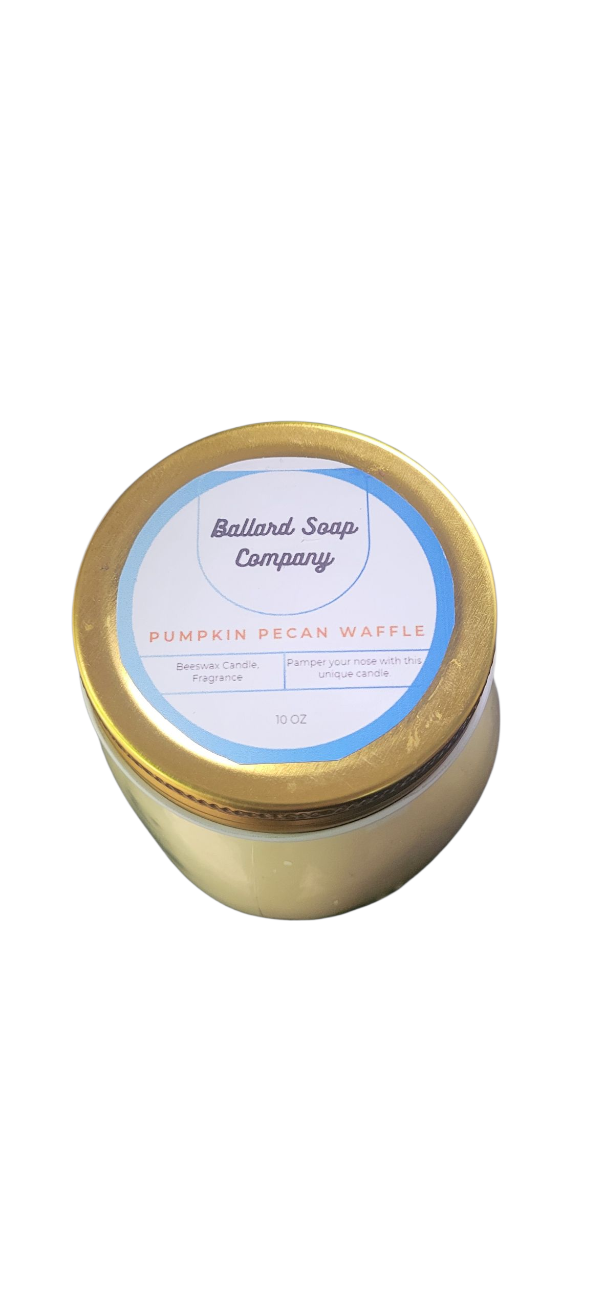 Pumpkin Pecan Waffle Beeswax Candle 10 oz