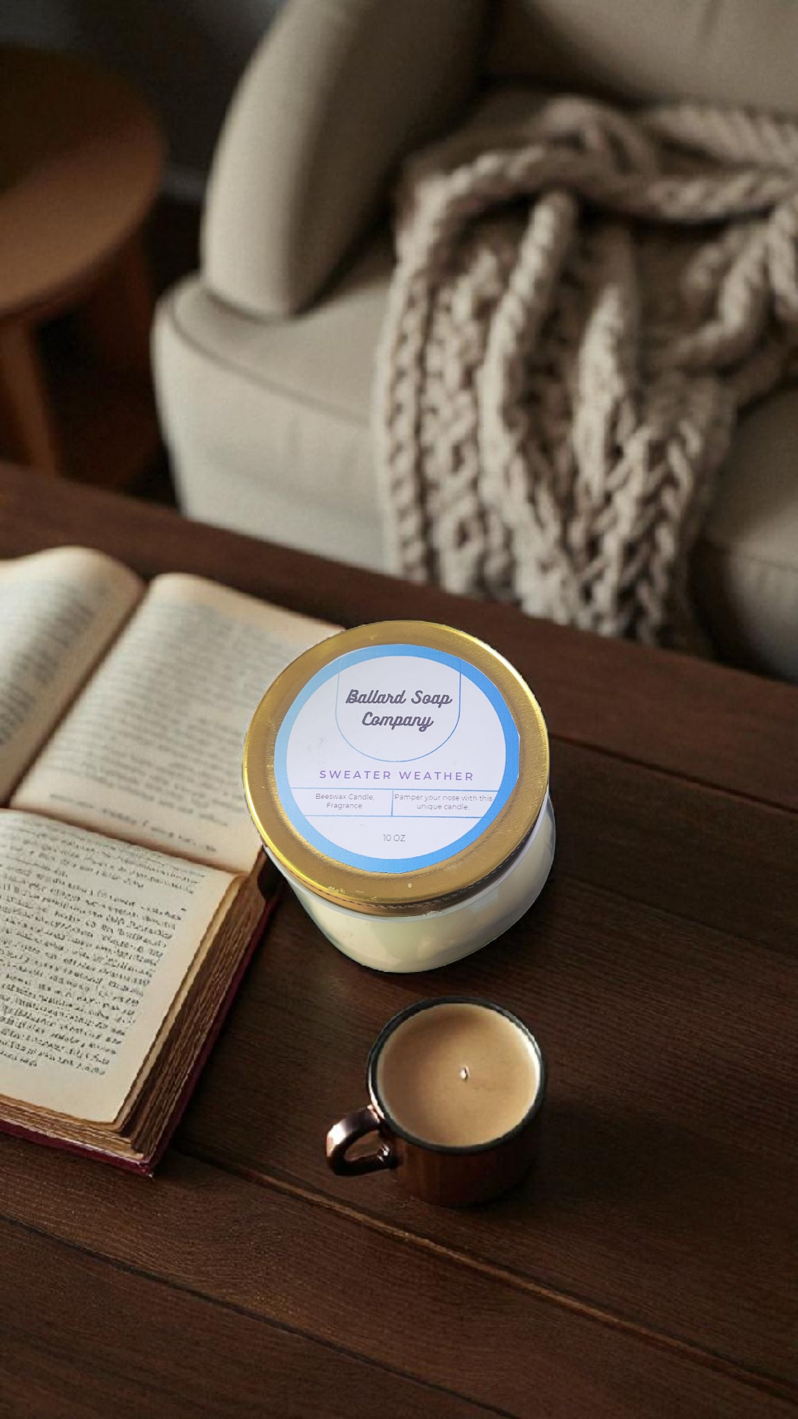 Sweater Weather Beeswax Candle 10 oz