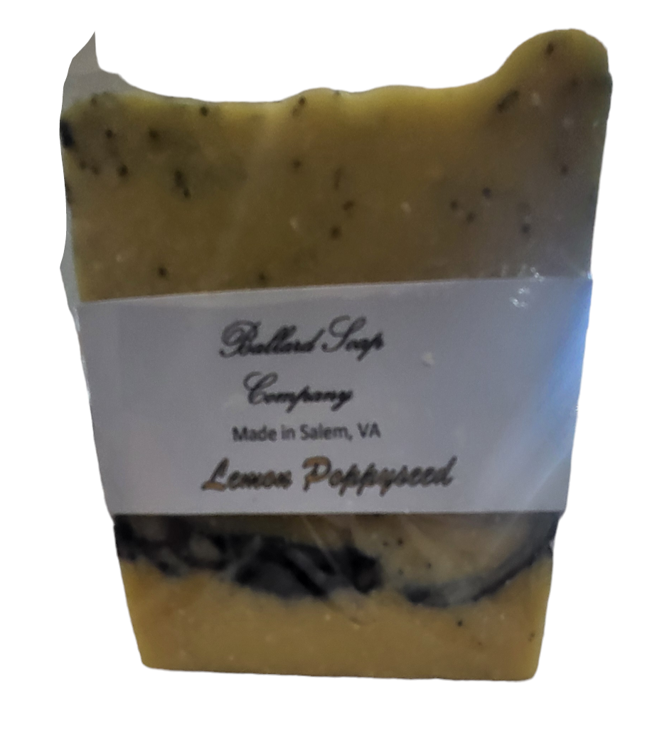 Lemon Poppyseed Artisan Soap Bar with Goat's Milk