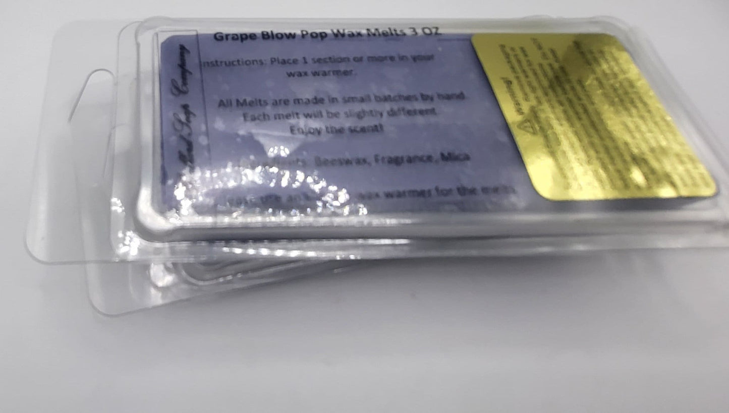 Grape Blow Pop Wax Melt Bar 100 % beeswax