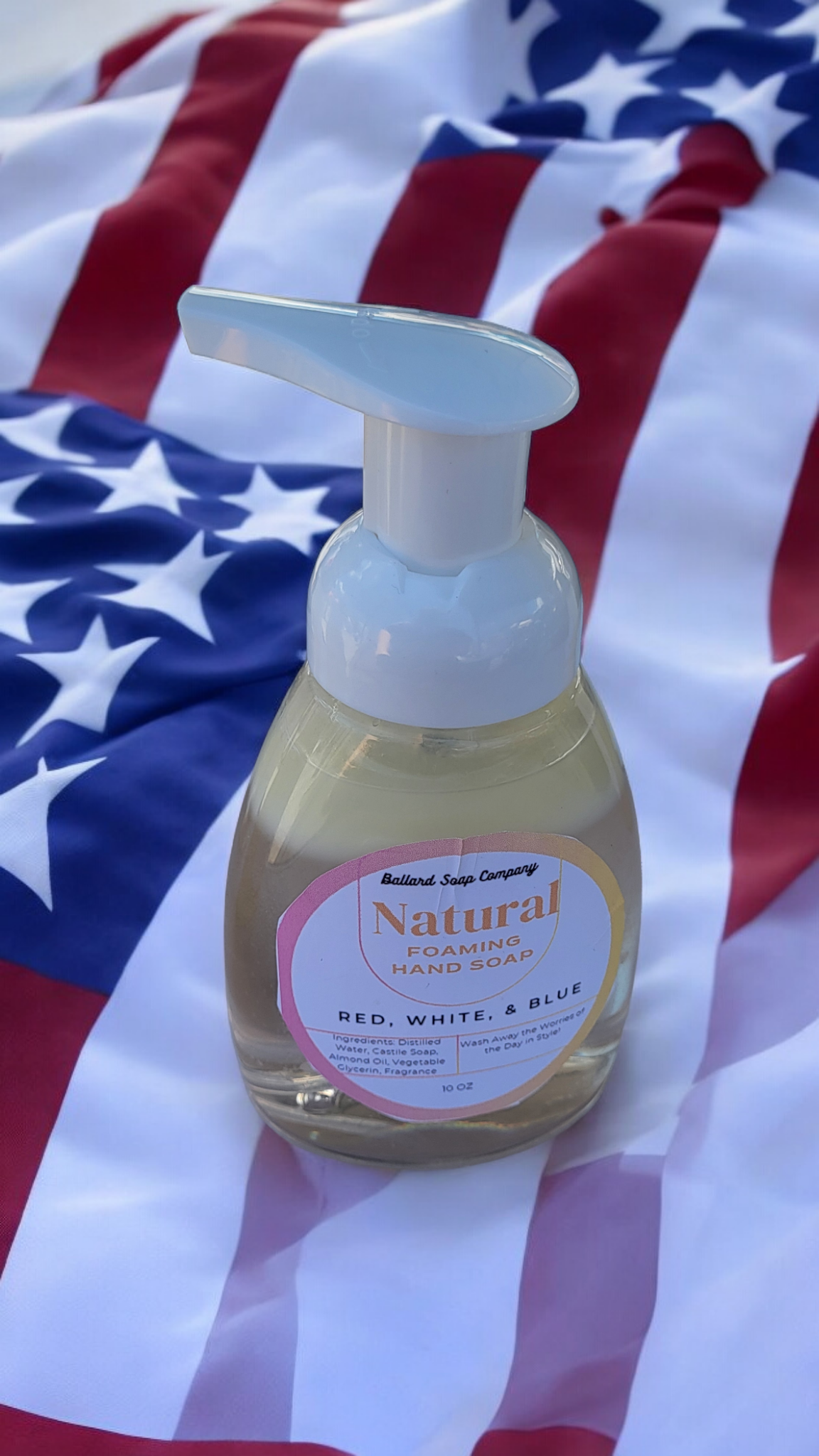 Red, White. And, Blue Natural Foaming Hand Soap