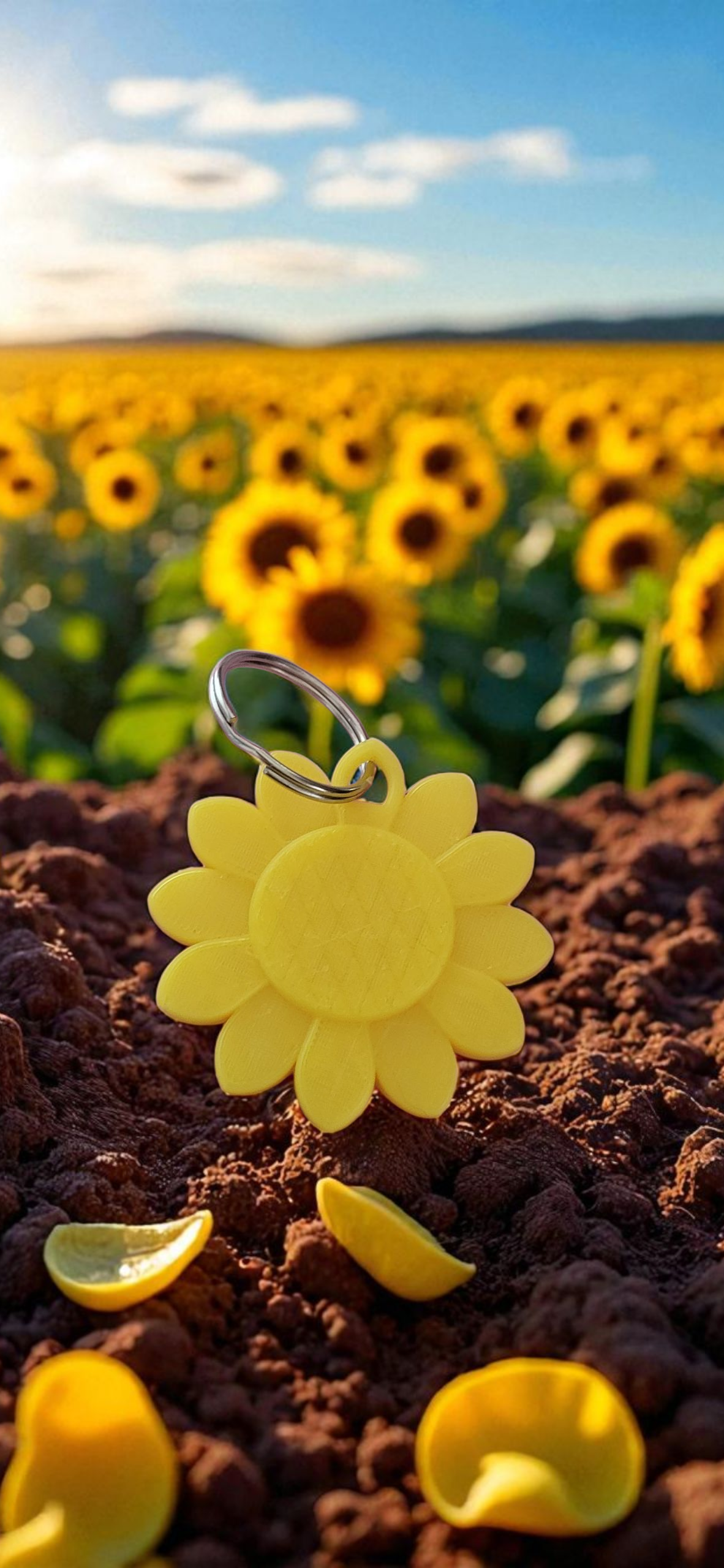 Sunflower Key Chain