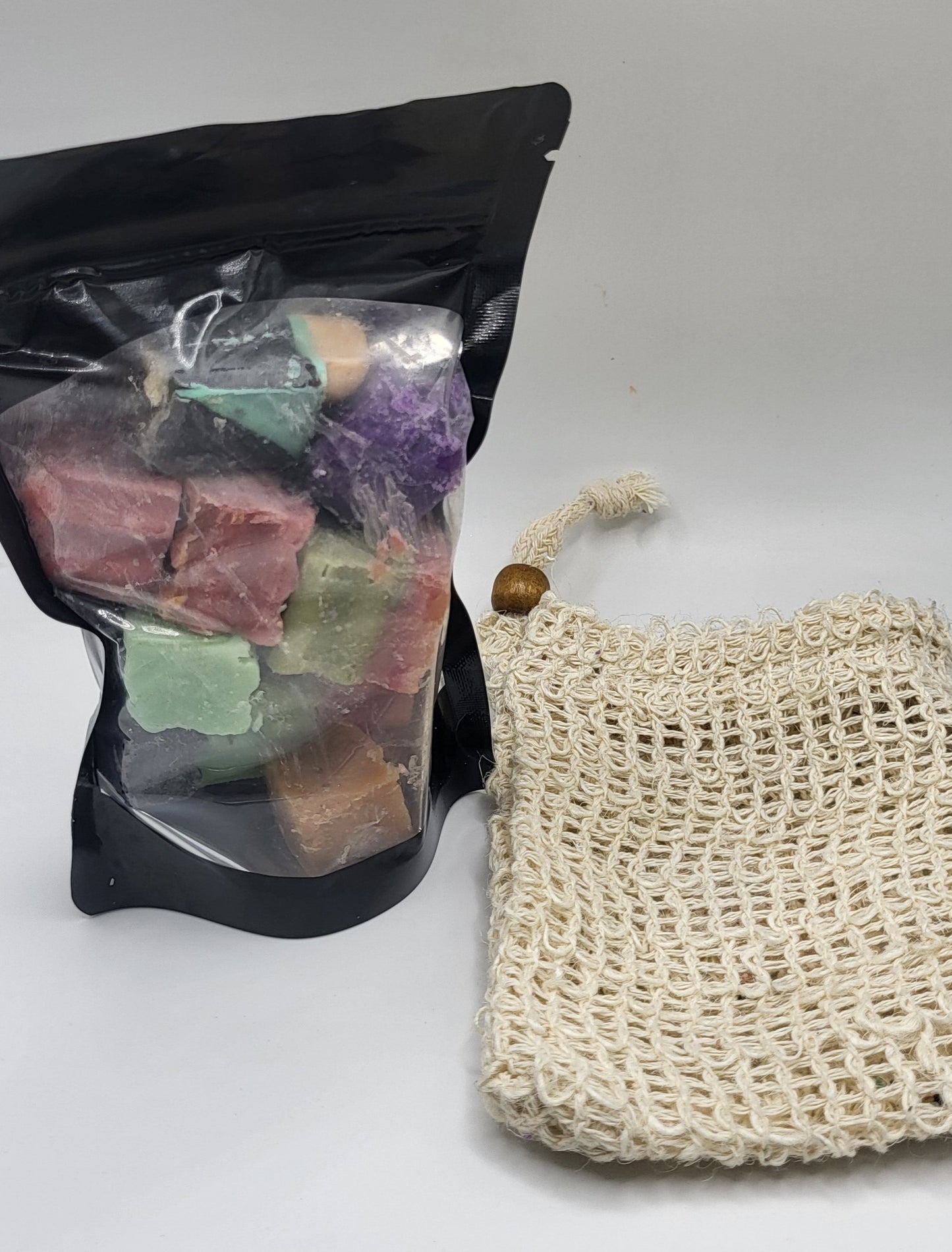 Random Soap Scraps with Soap Bag