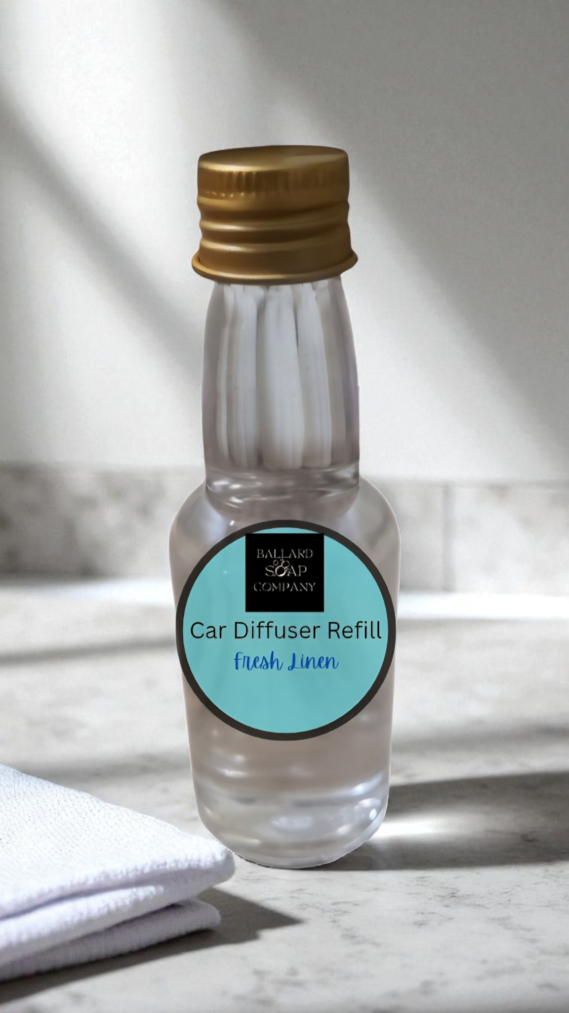 Fresh Linen Car Diffuser Refill 2 oz